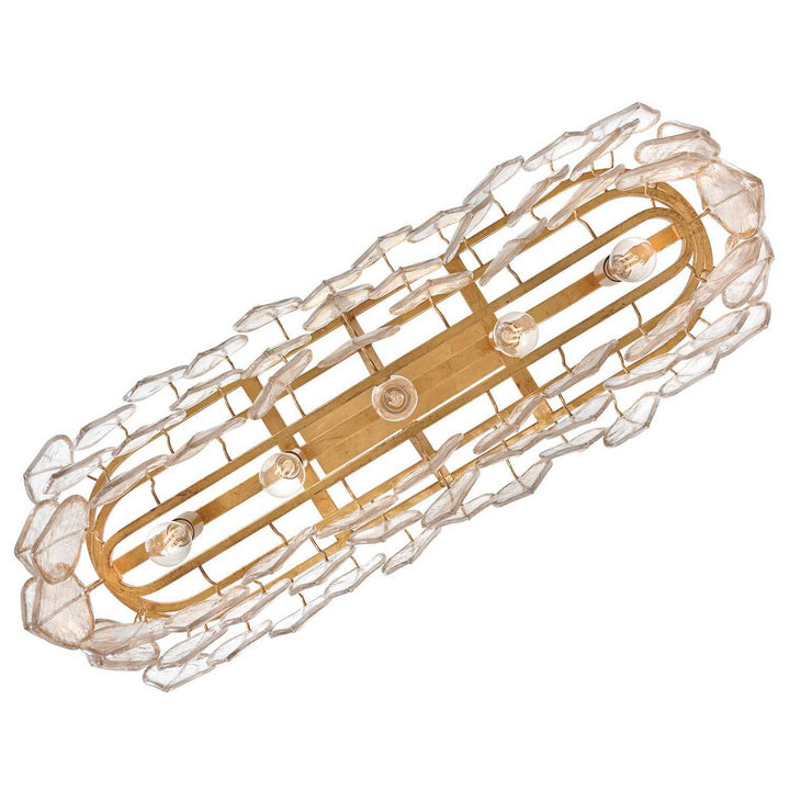 Amira LED Linear Pendant in Distressed Brass Fredrick Ramond Canada