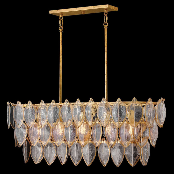 Amira LED Linear Pendant in Distressed Brass Fredrick Ramond Canada