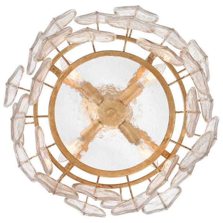 Amira LED Convertible Semi Flush in Distressed Brass Fredrick Ramond Canada