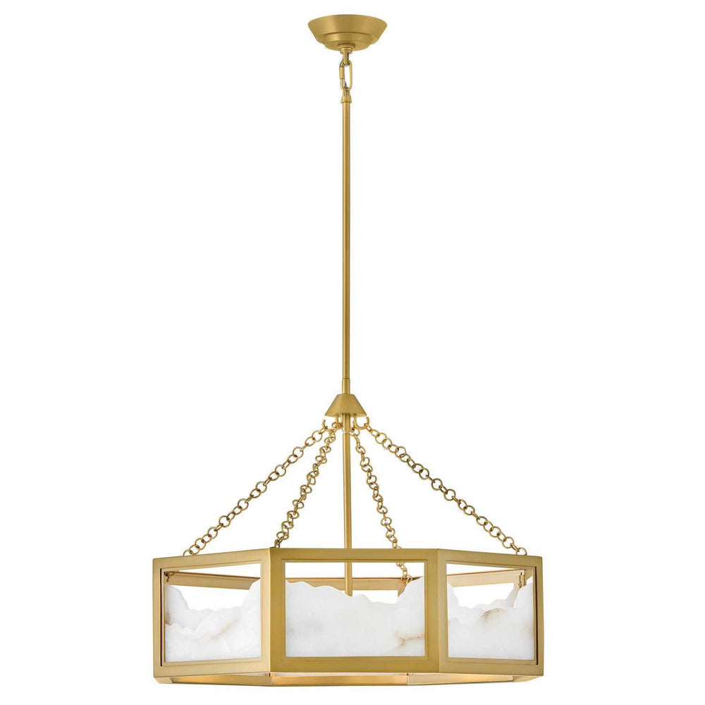 Veleta LED Chandelier in Lacquered Brass Fredrick Ramond Canada