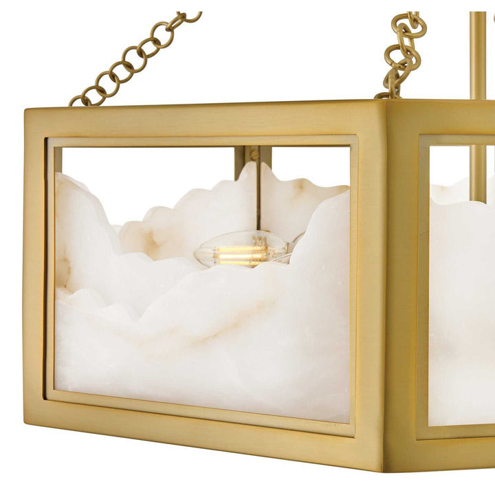 Veleta LED Chandelier in Lacquered Brass Fredrick Ramond Canada