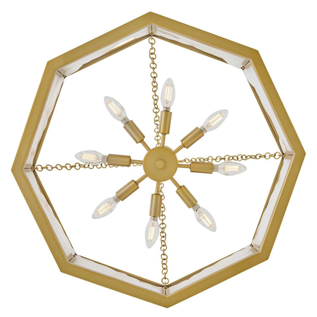 Veleta LED Chandelier in Lacquered Brass Fredrick Ramond Canada