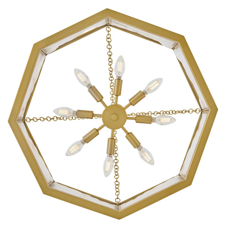 Veleta LED Chandelier in Lacquered Brass Fredrick Ramond Canada