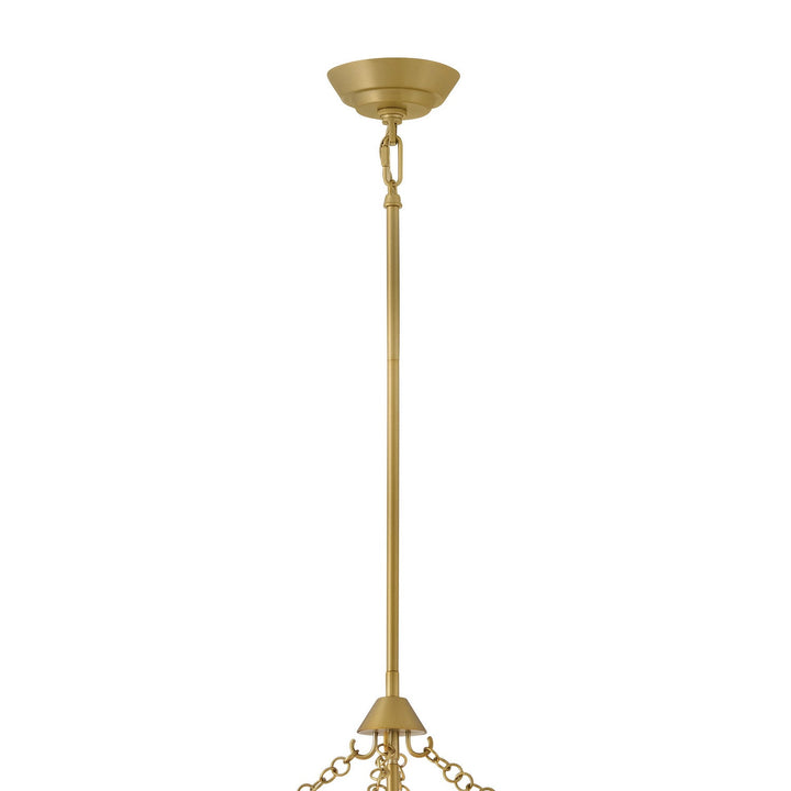 Veleta LED Chandelier in Lacquered Brass Fredrick Ramond Canada