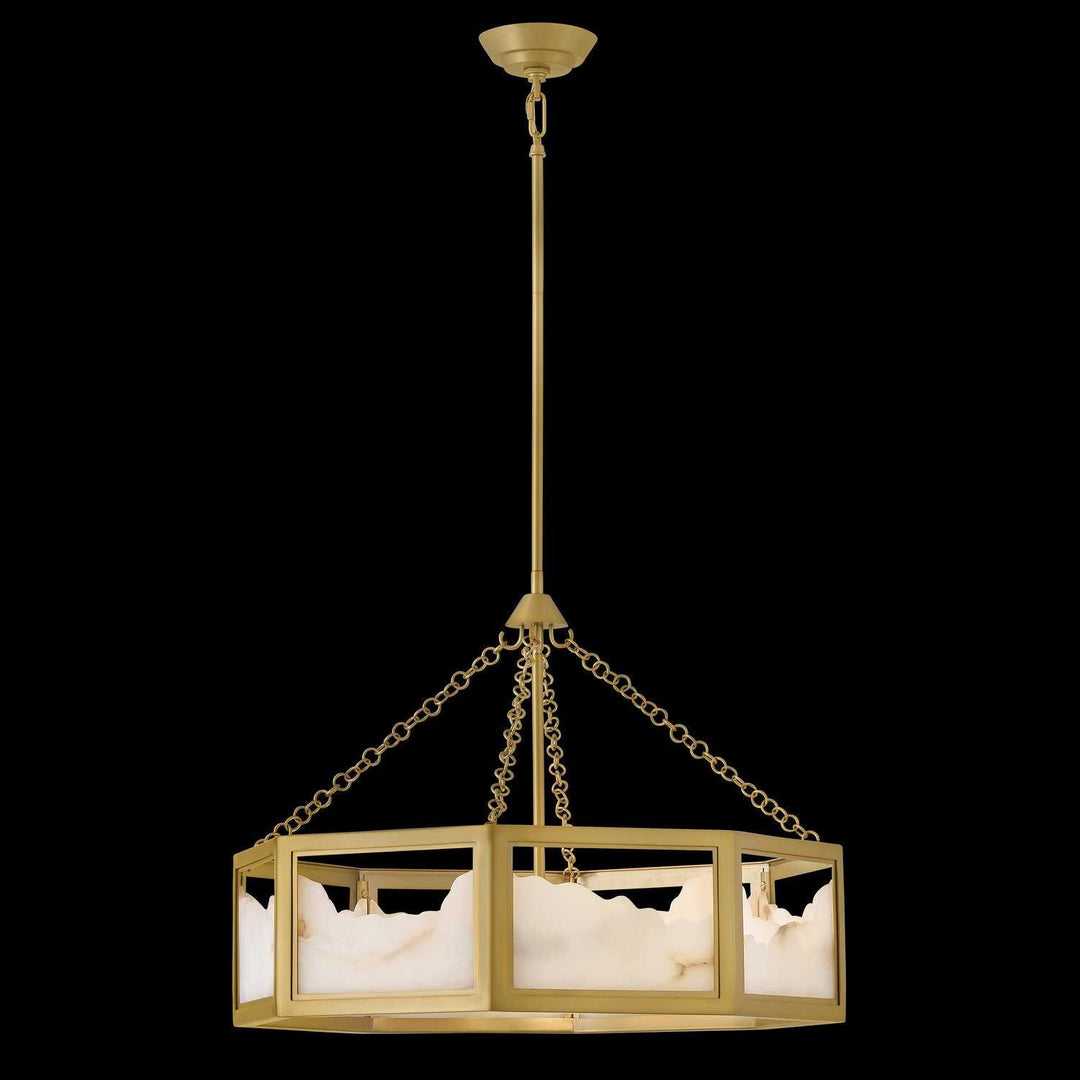 Veleta LED Chandelier in Lacquered Brass Fredrick Ramond Canada