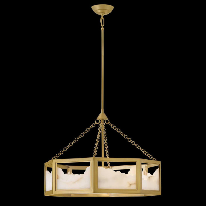 Veleta LED Chandelier in Lacquered Brass Fredrick Ramond Canada