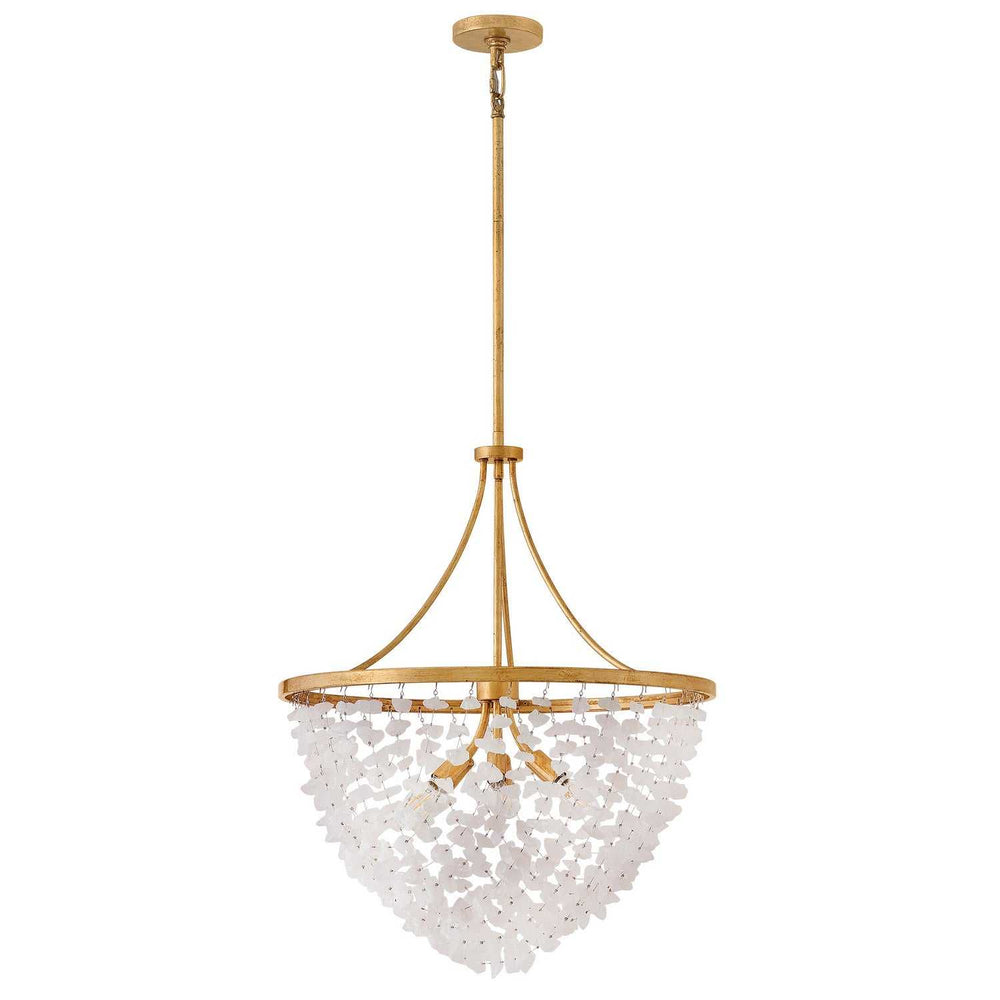 Myra LED Chandelier in Distressed Brass Fredrick Ramond Canada