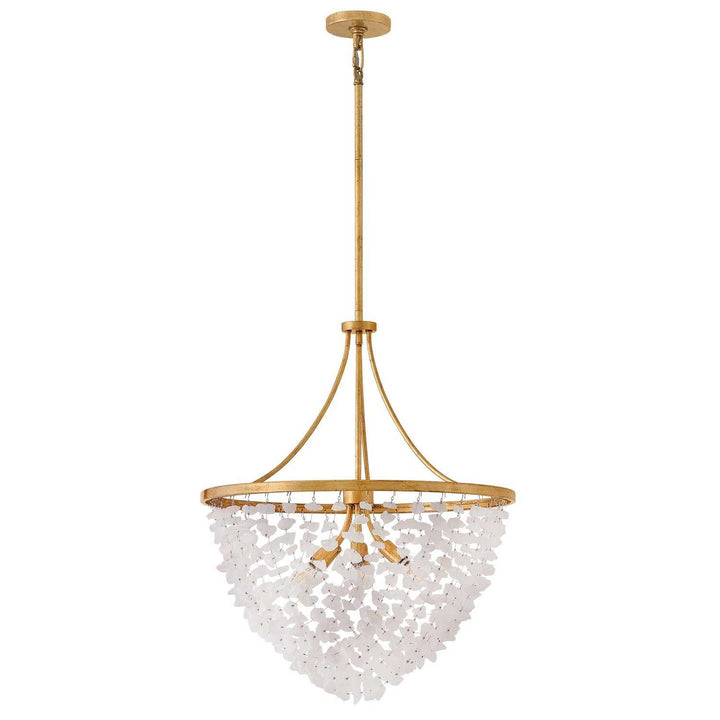 Myra LED Chandelier in Distressed Brass Fredrick Ramond Canada