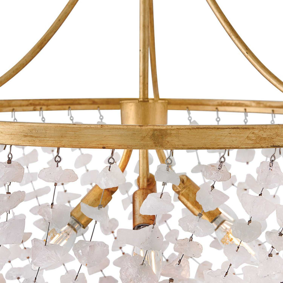 Myra LED Chandelier in Distressed Brass Fredrick Ramond Canada