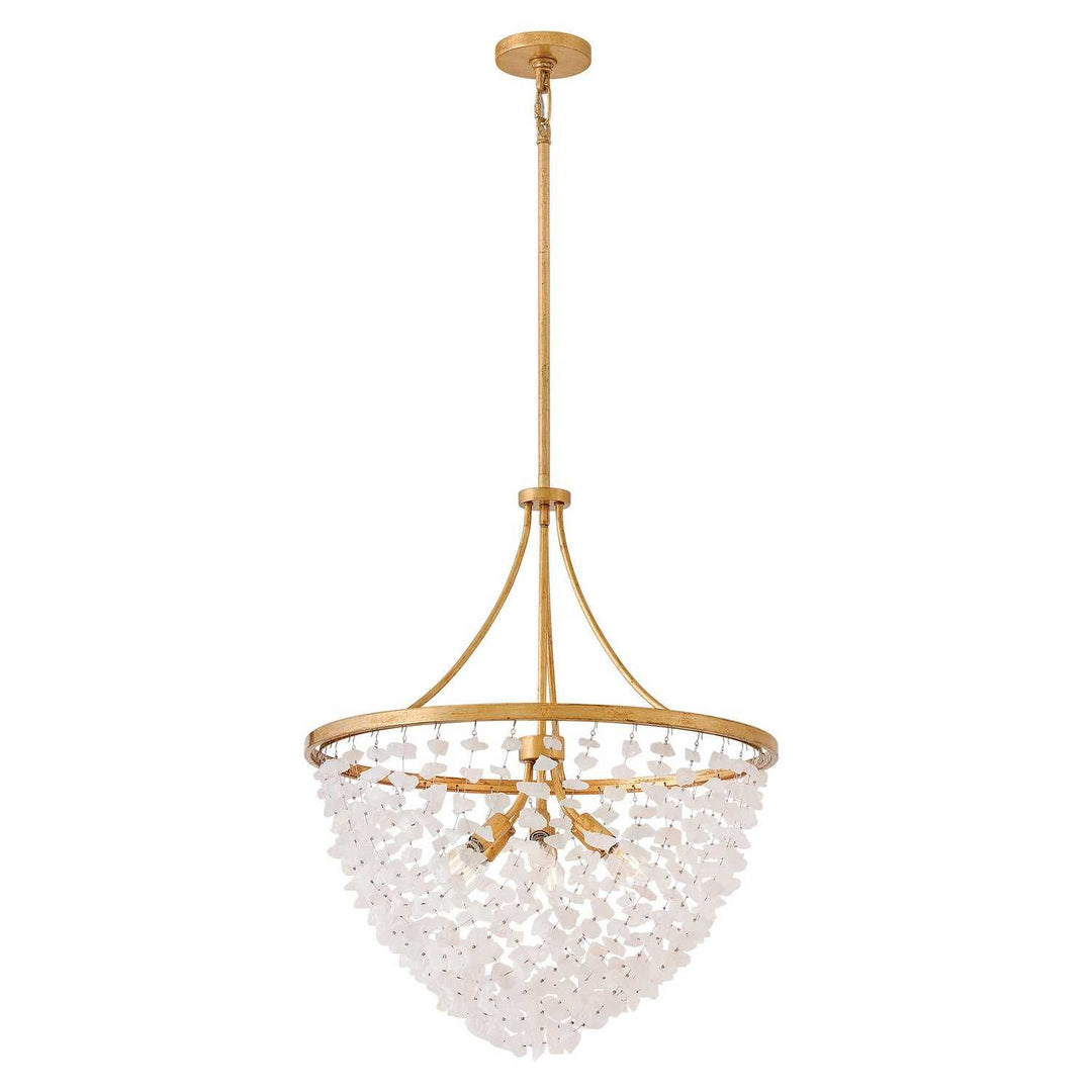 Myra LED Chandelier in Distressed Brass Fredrick Ramond Canada