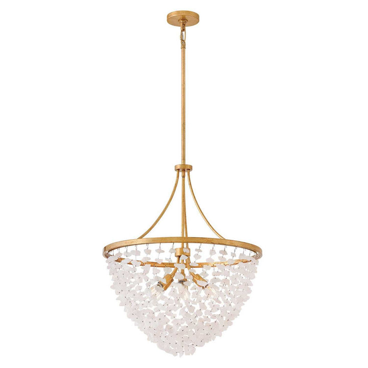 Myra LED Chandelier in Distressed Brass Fredrick Ramond Canada