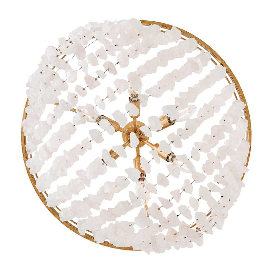 Myra LED Chandelier in Distressed Brass Fredrick Ramond Canada