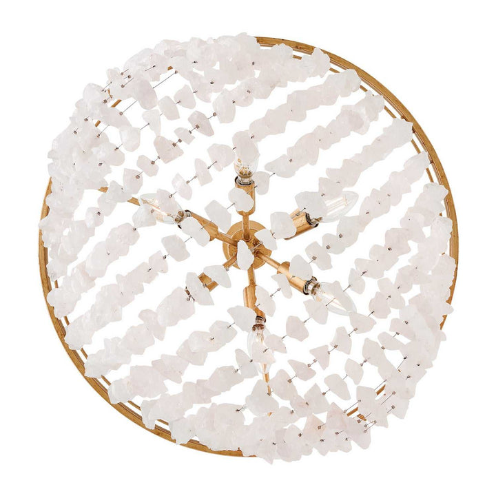 Myra LED Chandelier in Distressed Brass Fredrick Ramond Canada