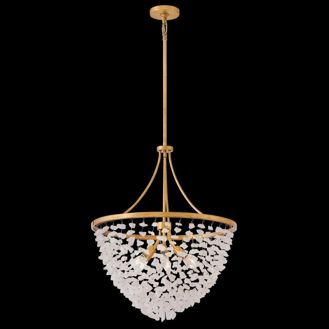 Myra LED Chandelier in Distressed Brass Fredrick Ramond Canada