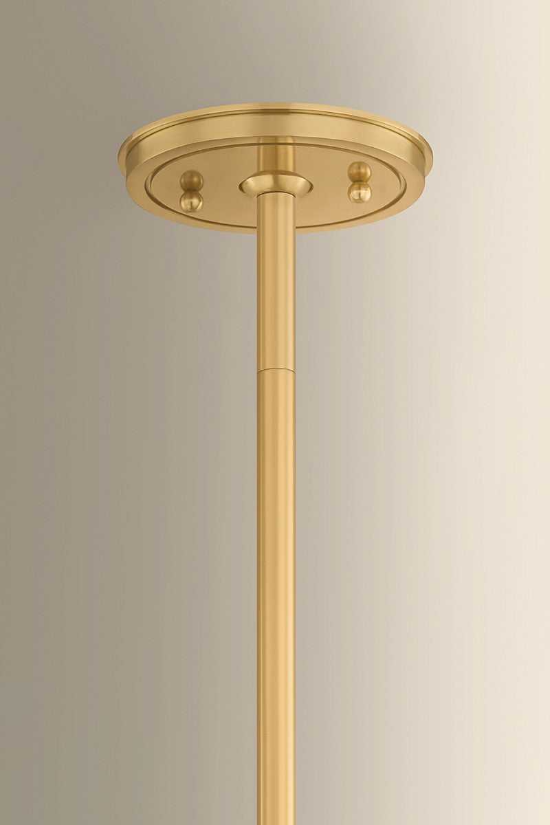 Sunside Three Light Pendant in Aged Brass Hudson Valley Canada