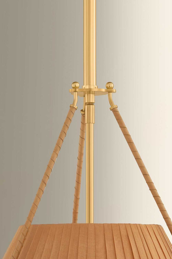Sunside Three Light Pendant in Aged Brass Hudson Valley Canada