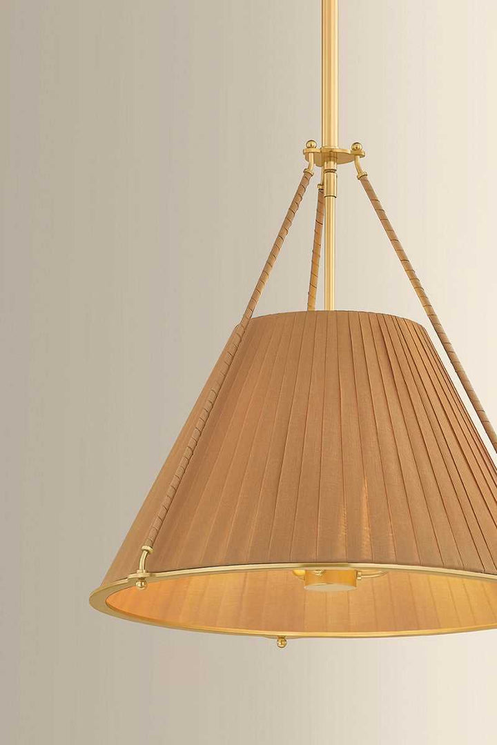 Sunside Three Light Pendant in Aged Brass Hudson Valley Canada