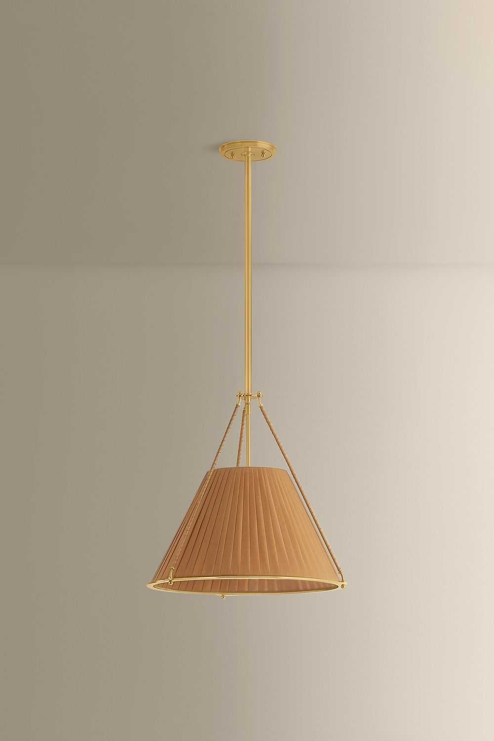 Sunside Three Light Pendant in Aged Brass Hudson Valley Canada