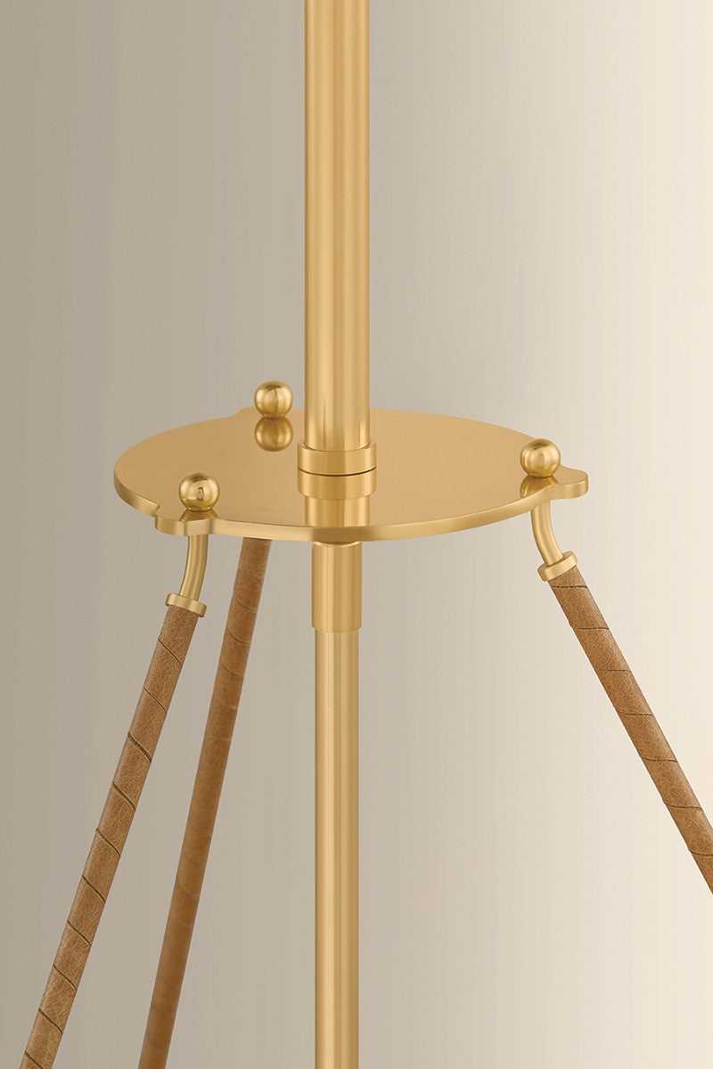 Sunside Five Light Chandelier in Aged Brass Hudson Valley Canada