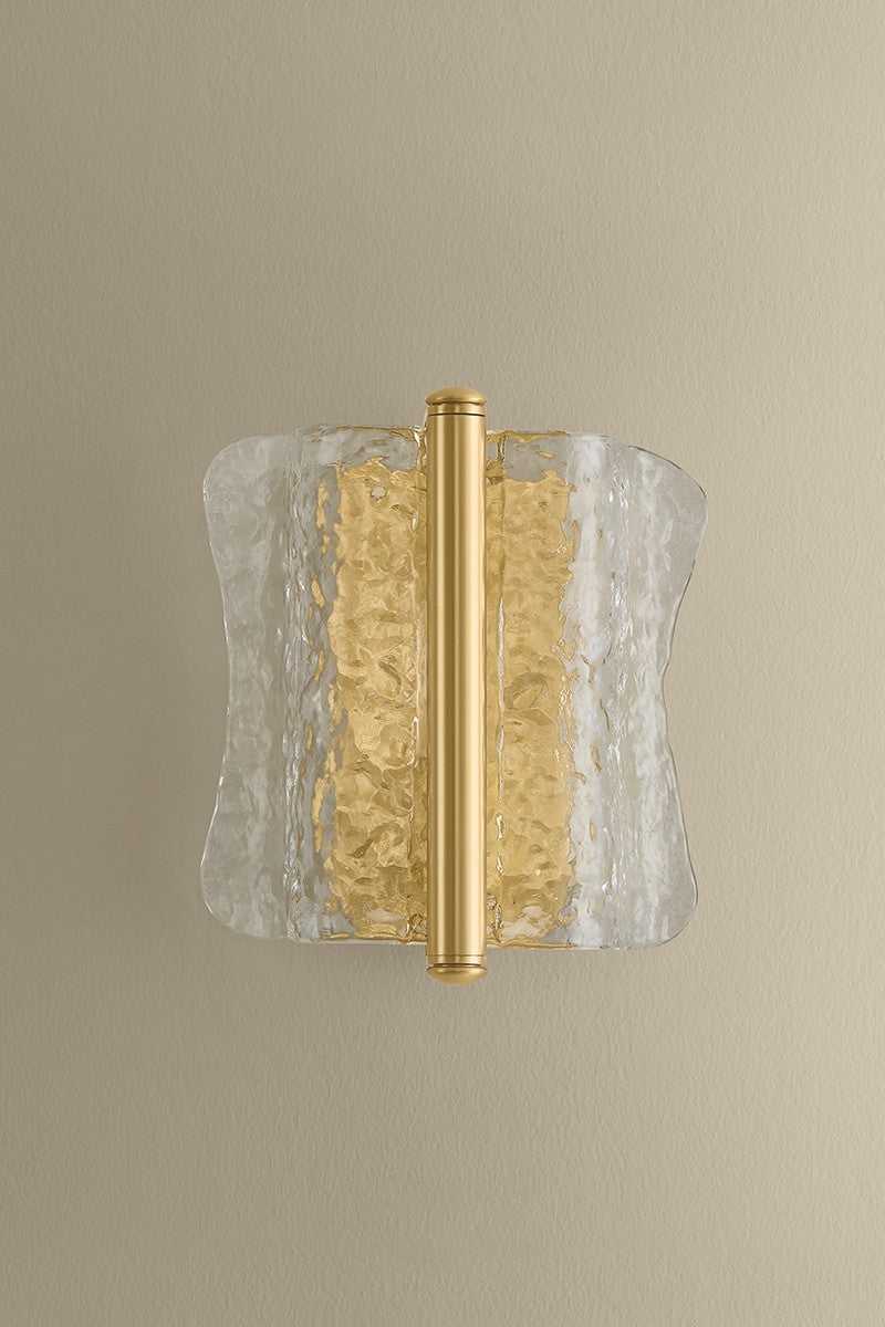 Fosterdale One Light Wall Sconce in Aged Brass Hudson Valley Canada