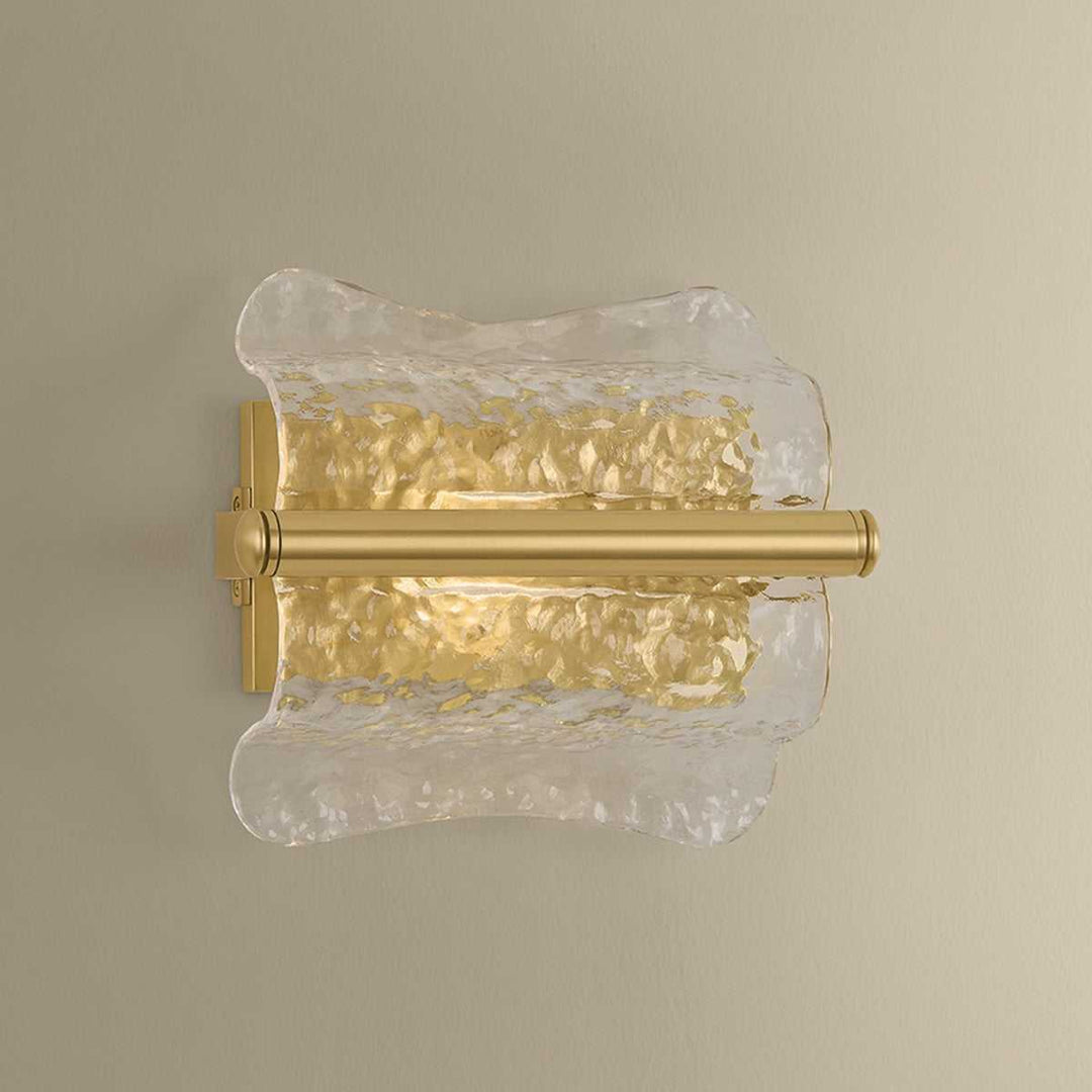 Fosterdale One Light Wall Sconce in Aged Brass Hudson Valley Canada