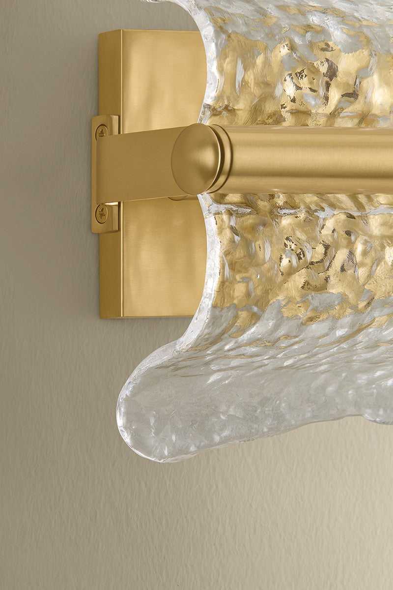 Fosterdale One Light Wall Sconce in Aged Brass Hudson Valley Canada