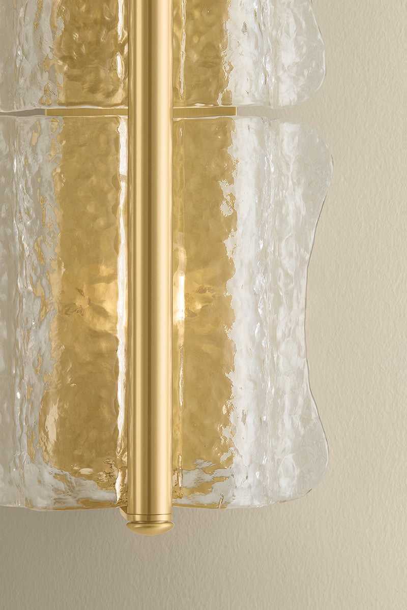 Fosterdale Two Light Wall Sconce in Aged Brass Hudson Valley Canada