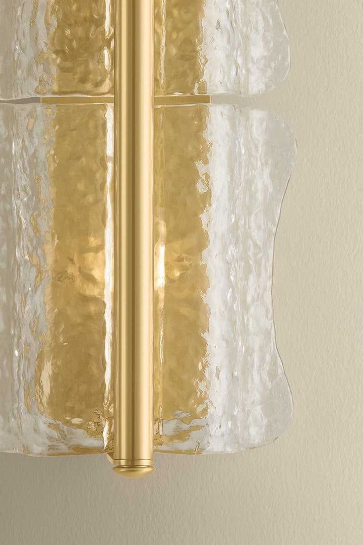 Fosterdale Two Light Wall Sconce in Aged Brass Hudson Valley Canada