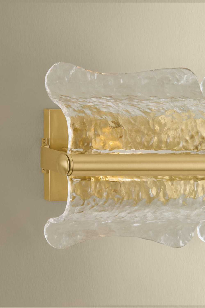 Fosterdale Two Light Wall Sconce in Aged Brass Hudson Valley Canada