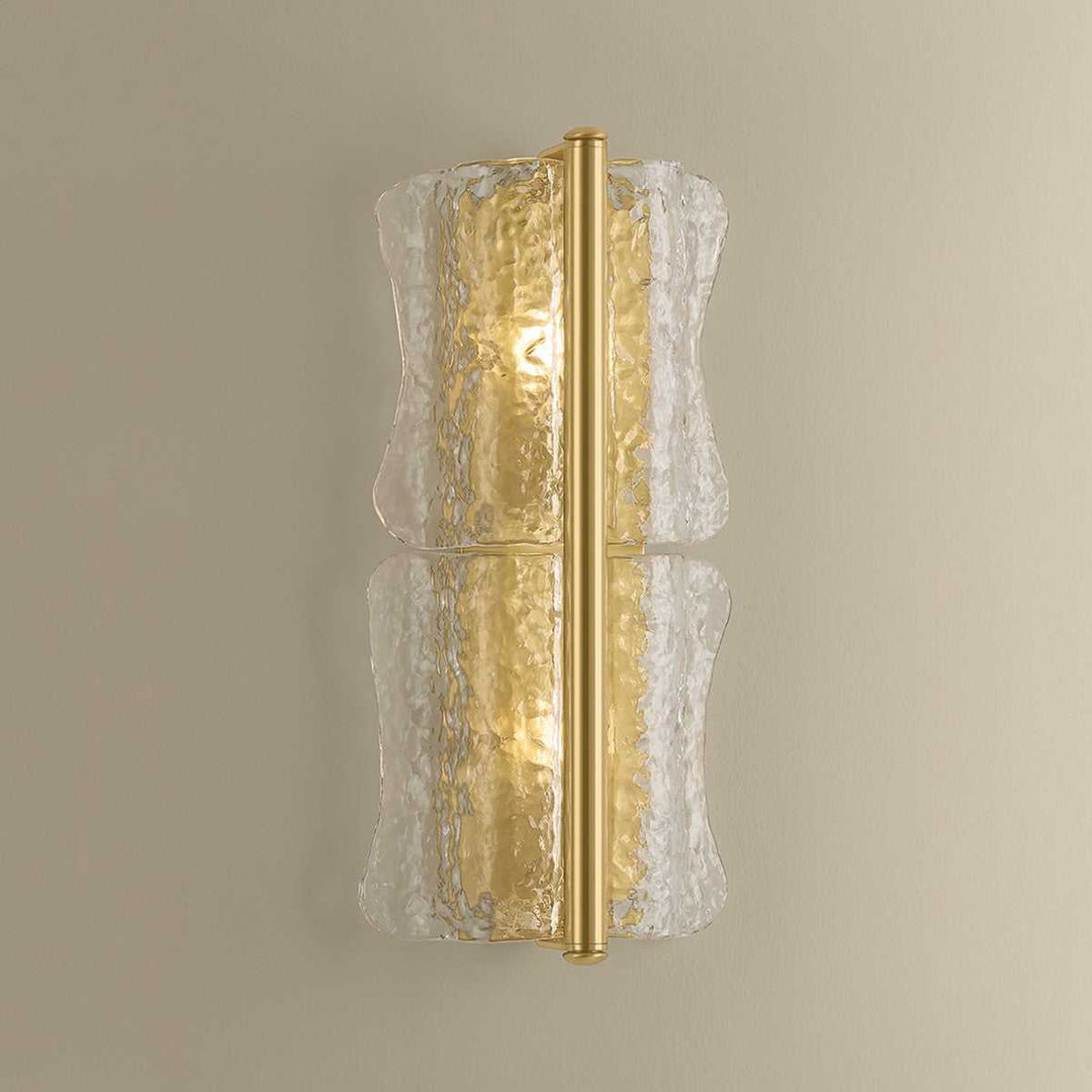Fosterdale Two Light Wall Sconce in Aged Brass Hudson Valley Canada