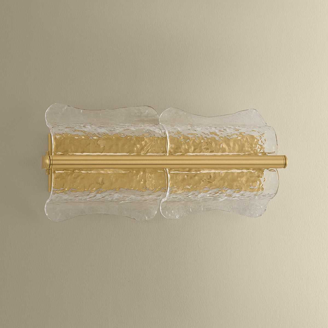 Fosterdale Two Light Wall Sconce in Aged Brass Hudson Valley Canada