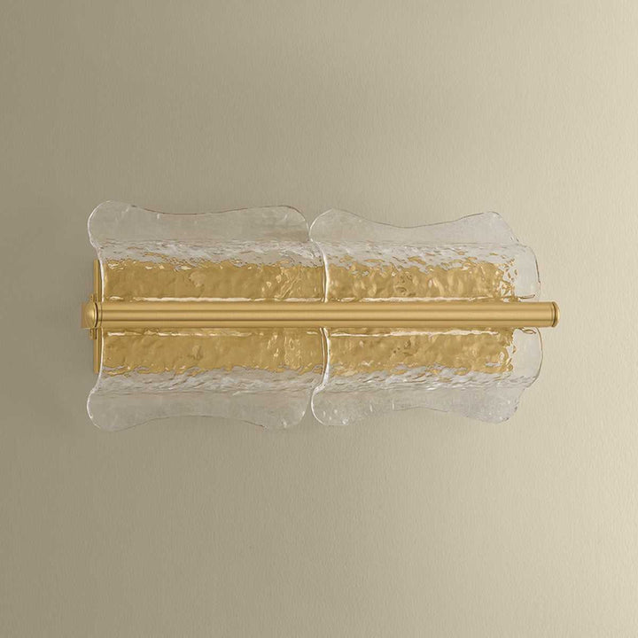 Fosterdale Two Light Wall Sconce in Aged Brass Hudson Valley Canada