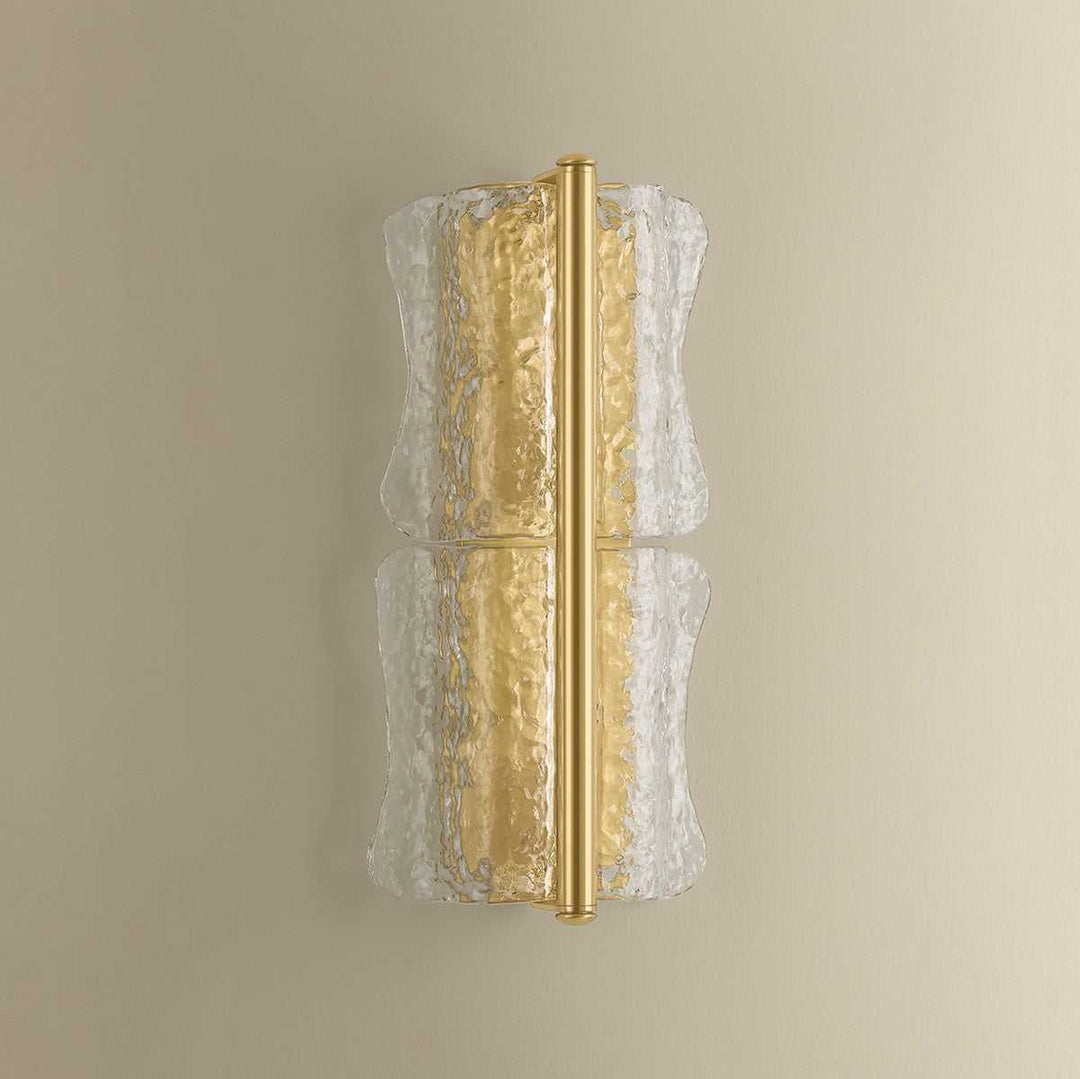 Fosterdale Two Light Wall Sconce in Aged Brass Hudson Valley Canada