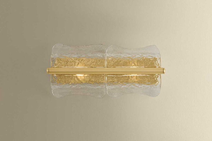 Fosterdale Two Light Wall Sconce in Aged Brass Hudson Valley Canada