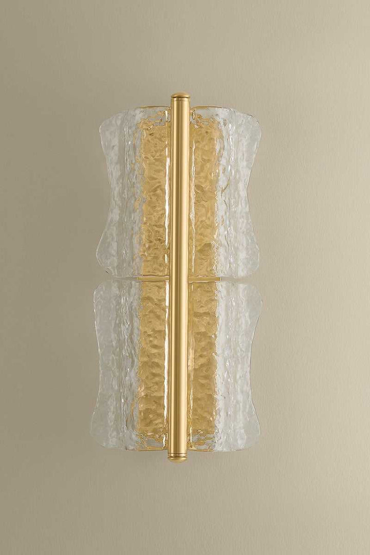 Fosterdale Two Light Wall Sconce in Aged Brass Hudson Valley Canada