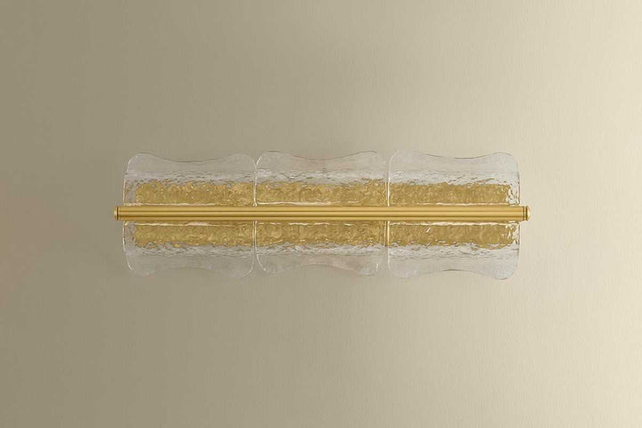 Fosterdale Three Light Wall Sconce in Aged Brass Hudson Valley Canada