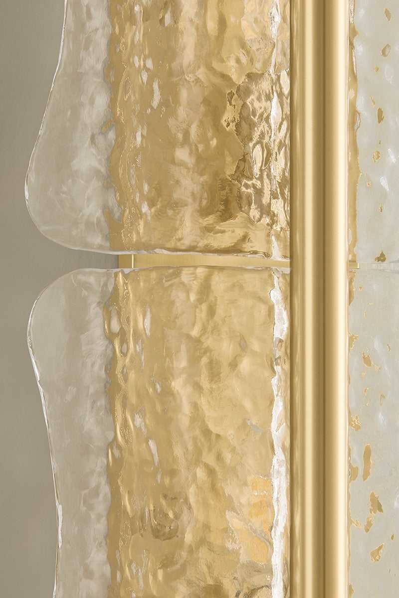 Fosterdale Three Light Wall Sconce in Aged Brass Hudson Valley Canada