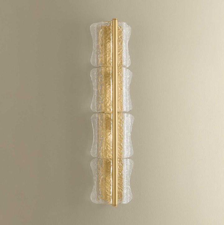 Fosterdale Four Light Wall Sconce in Aged Brass Hudson Valley Canada
