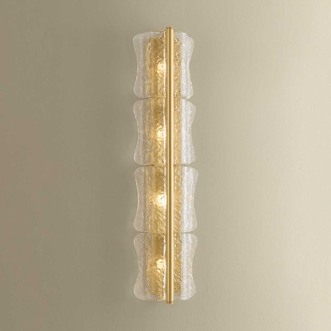 Fosterdale Four Light Wall Sconce in Aged Brass Hudson Valley Canada