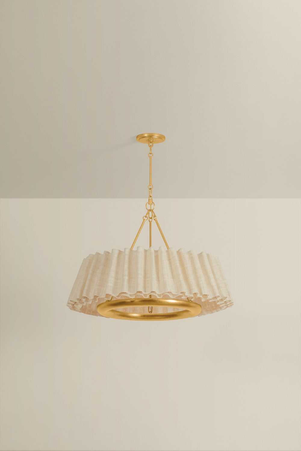 Beechford LED Chandelier in Vintage Gold Leaf Hudson Valley Canada