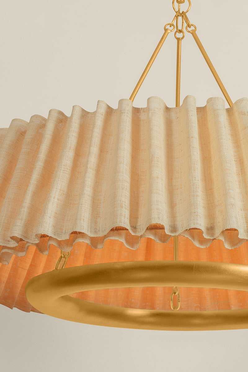 Beechford LED Chandelier in Vintage Gold Leaf Hudson Valley Canada