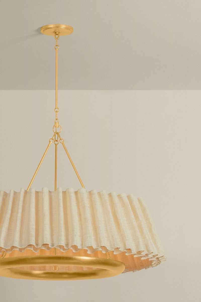 Beechford LED Chandelier in Vintage Gold Leaf Hudson Valley Canada