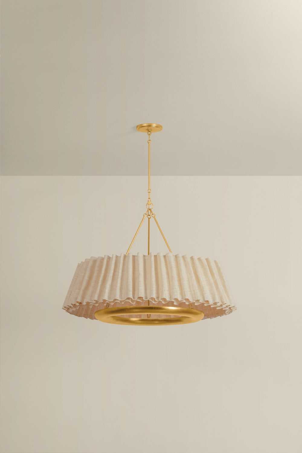 Beechford LED Chandelier in Vintage Gold Leaf Hudson Valley Canada
