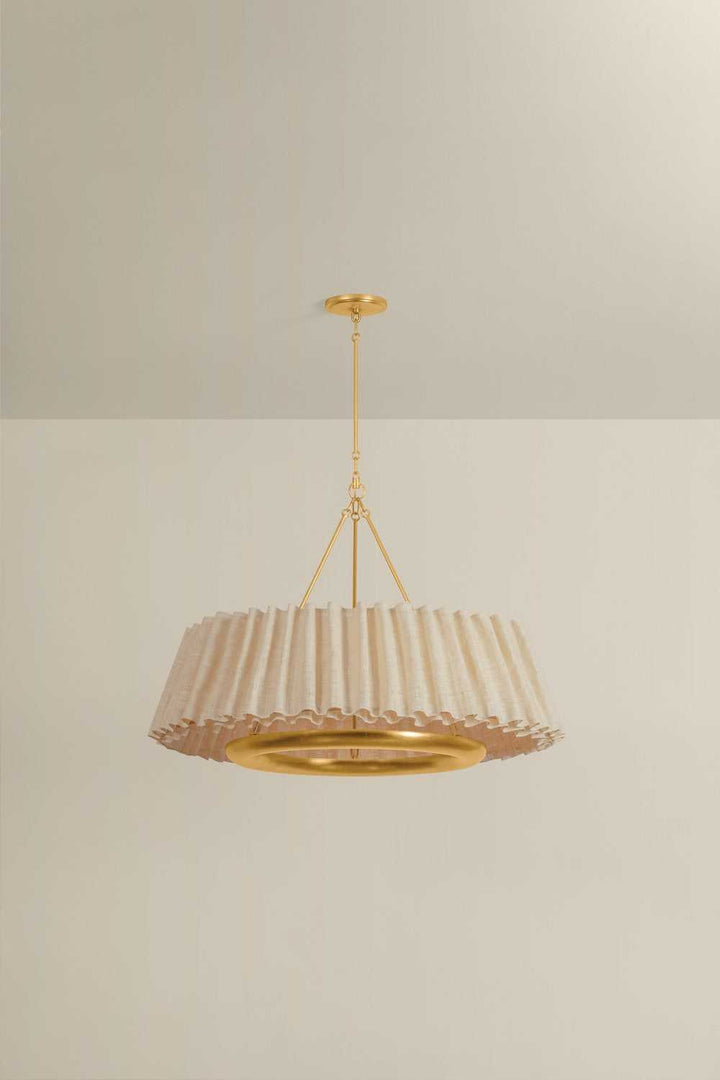 Beechford LED Chandelier in Vintage Gold Leaf Hudson Valley Canada