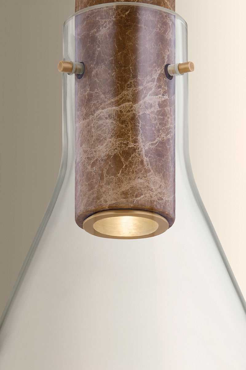 West Hill One Light Pendant in Patina Brass Hudson Valley Canada