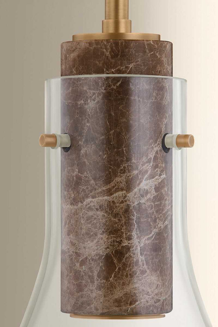 West Hill One Light Pendant in Patina Brass Hudson Valley Canada