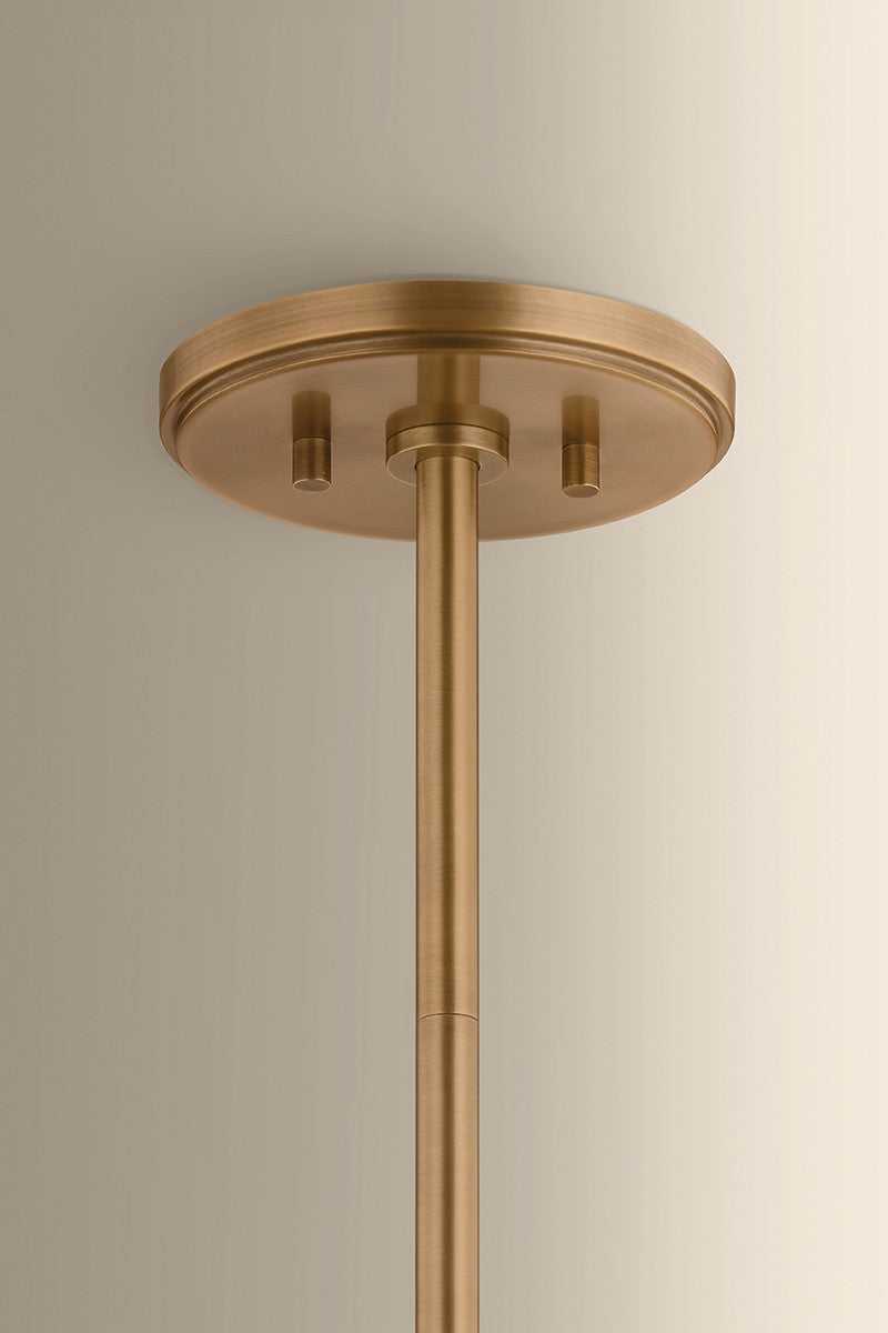 West Hill One Light Pendant in Patina Brass Hudson Valley Canada
