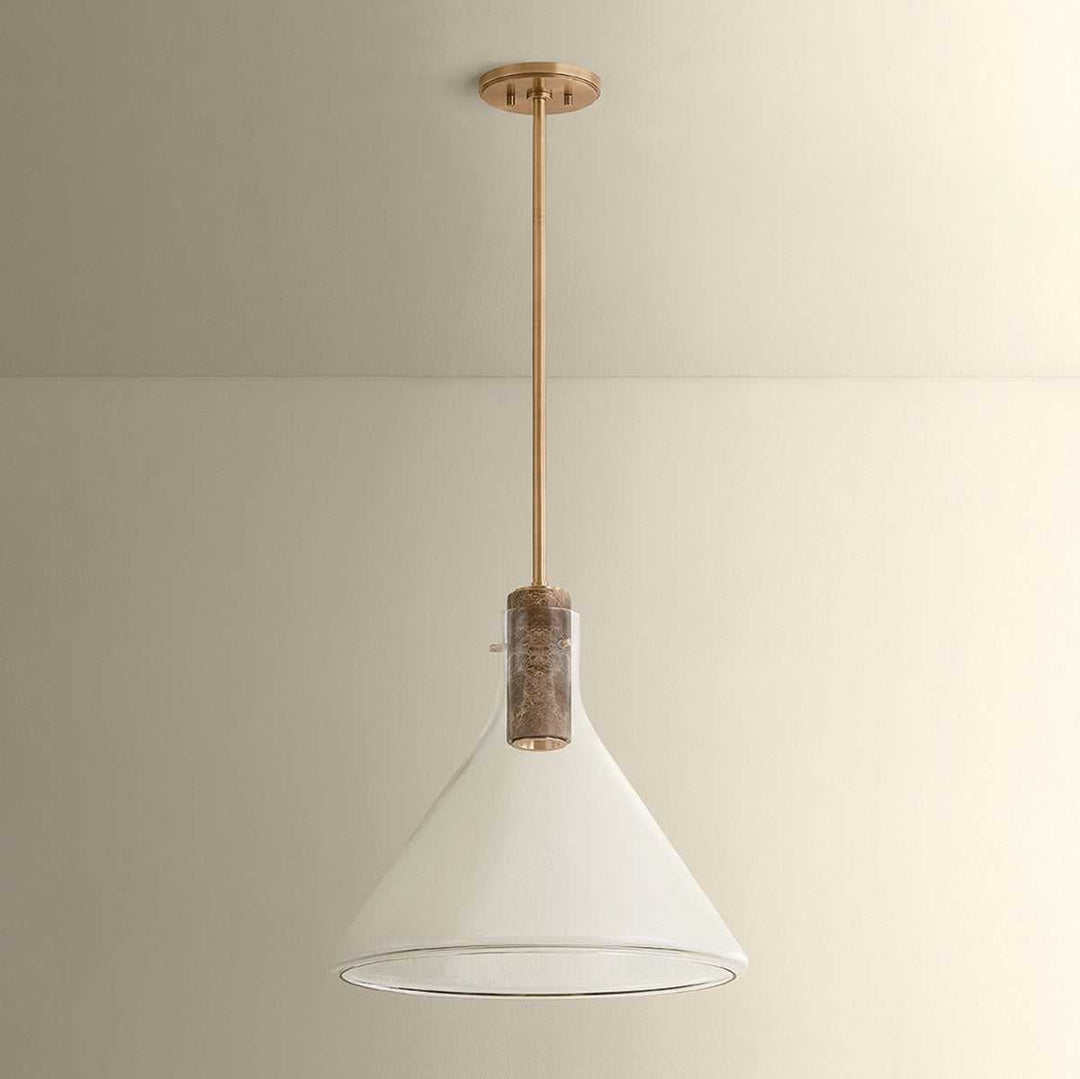 West Hill One Light Pendant in Patina Brass Hudson Valley Canada
