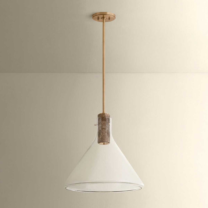 West Hill One Light Pendant in Patina Brass Hudson Valley Canada