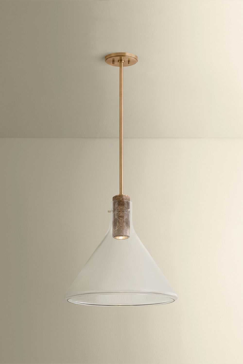 West Hill One Light Pendant in Patina Brass Hudson Valley Canada